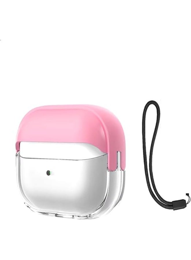 فكرة حافظة شفافة ناعمة فاخرة من Fekra لـ Samsung Galaxy Buds 3 Pro/Buds 3 حافظة مقاومة للصدمات (قفل آمن) Galaxy Buds 3 و Galaxy Buds 3 Pro (2024) مع حبل - Image 1